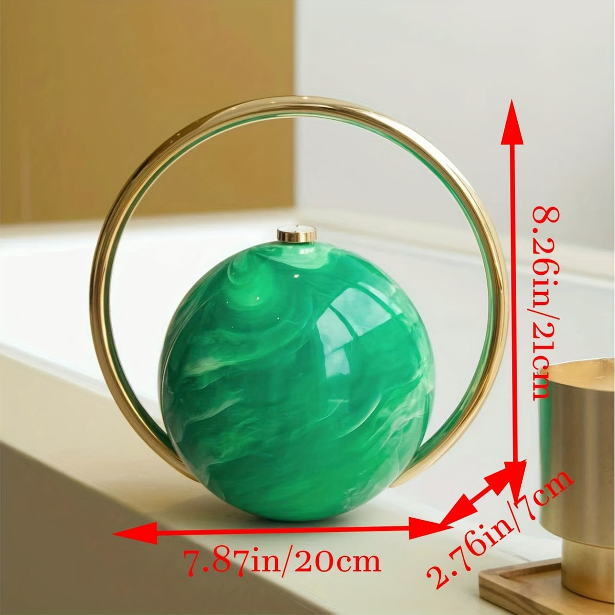 Elegant Tortoise Shell Sphere Clutch