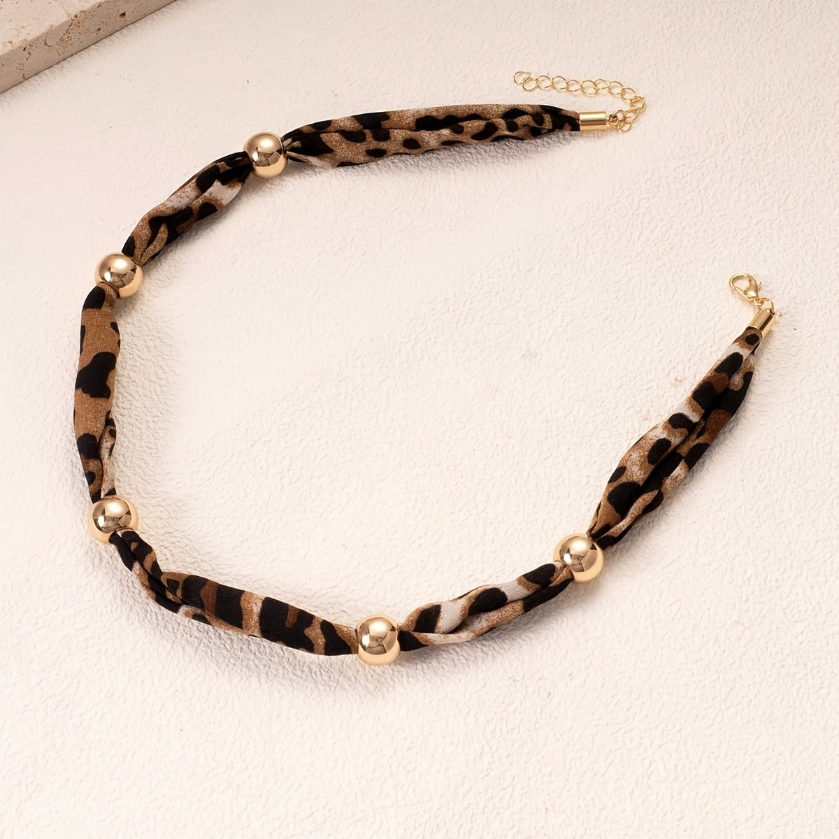 Boho Leopard Print Choker Necklace