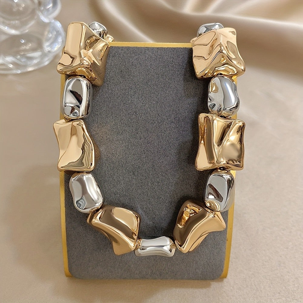 18k Elegant Irregular Chunky Bracelet