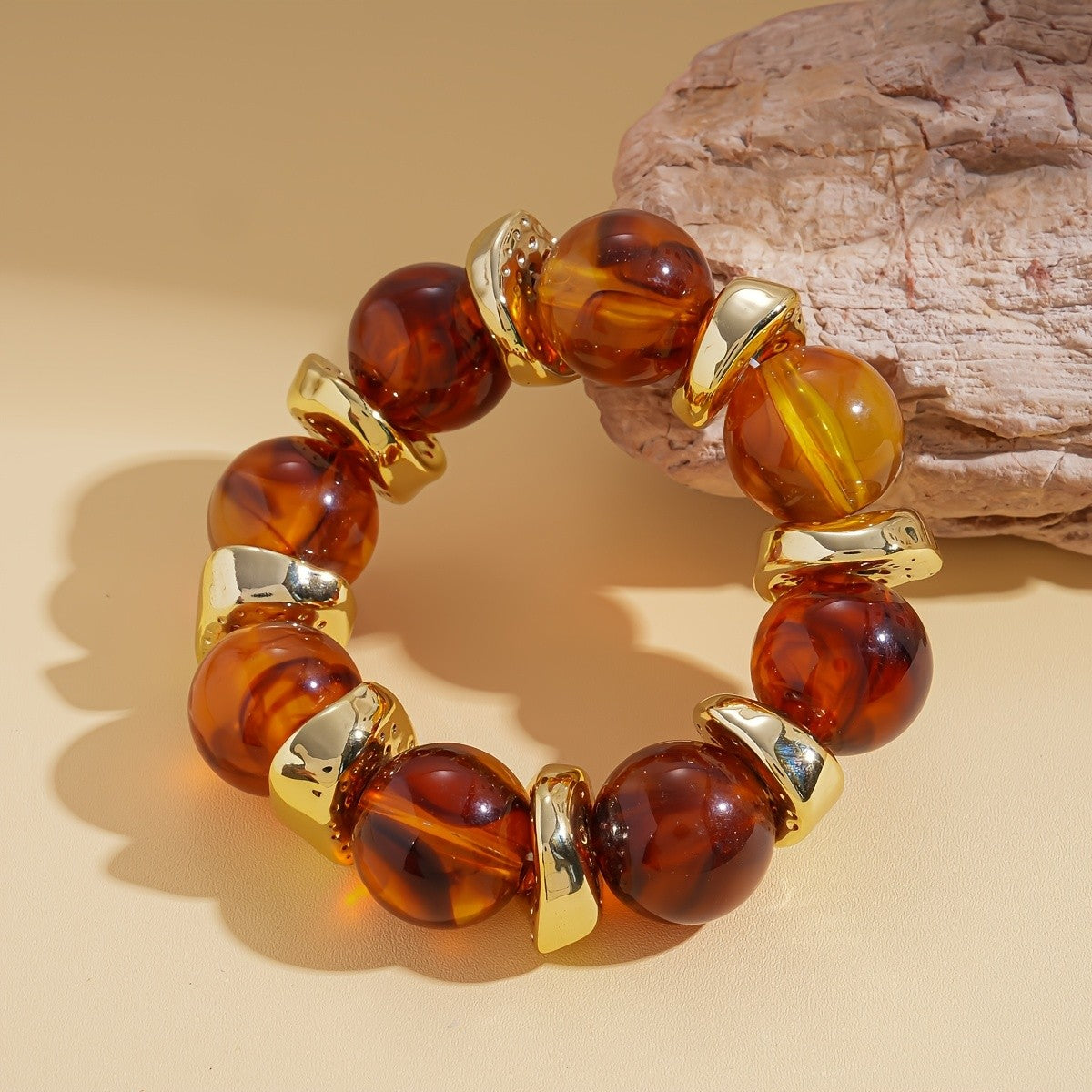Boho Marbled Bead Bracelet Set