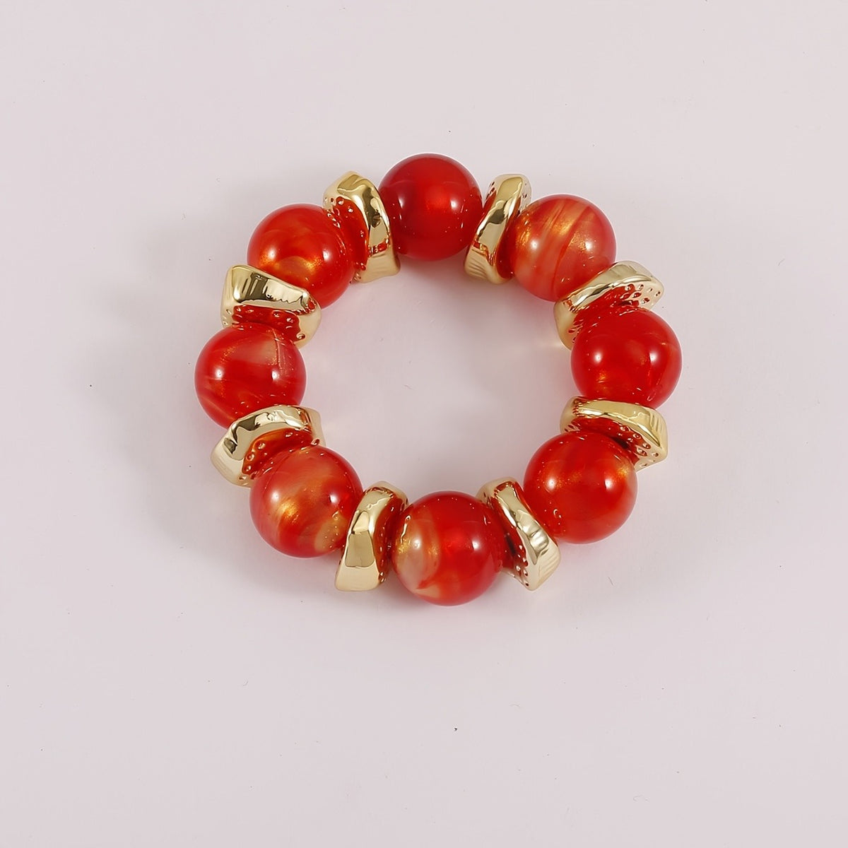 Boho Marbled Bead Bracelet Set