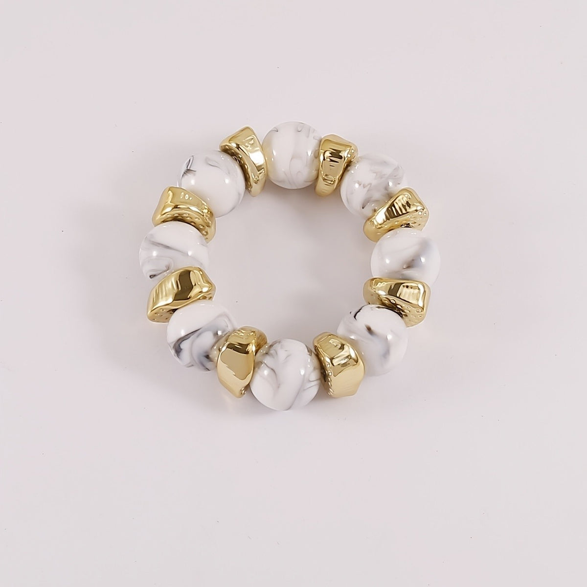 Boho Marbled Bead Bracelet Set