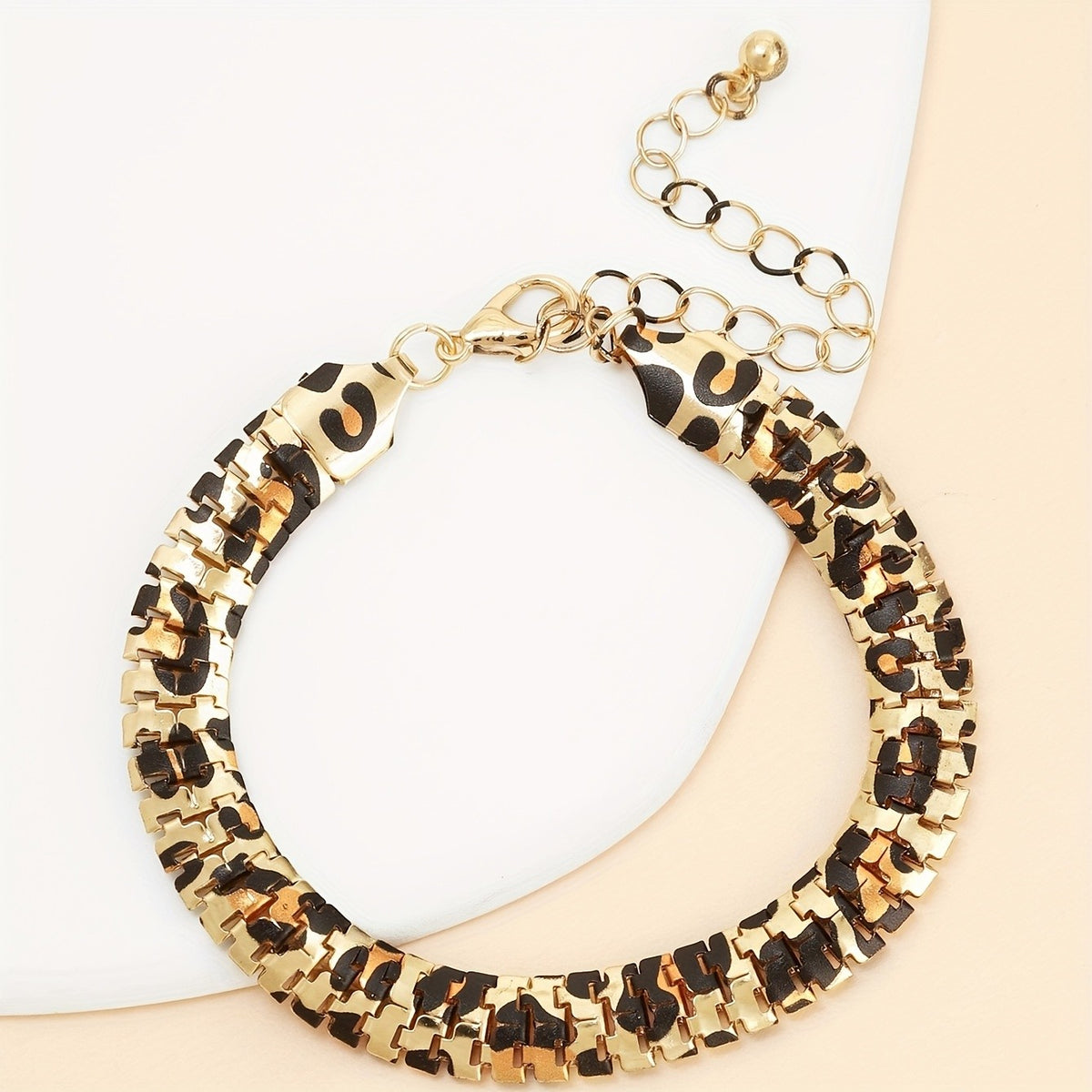 Classy Leopard Print Chain Bracelet