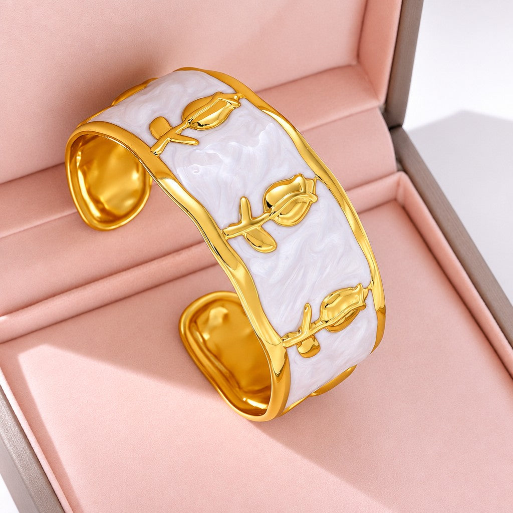 Classy Rose Open Bangle