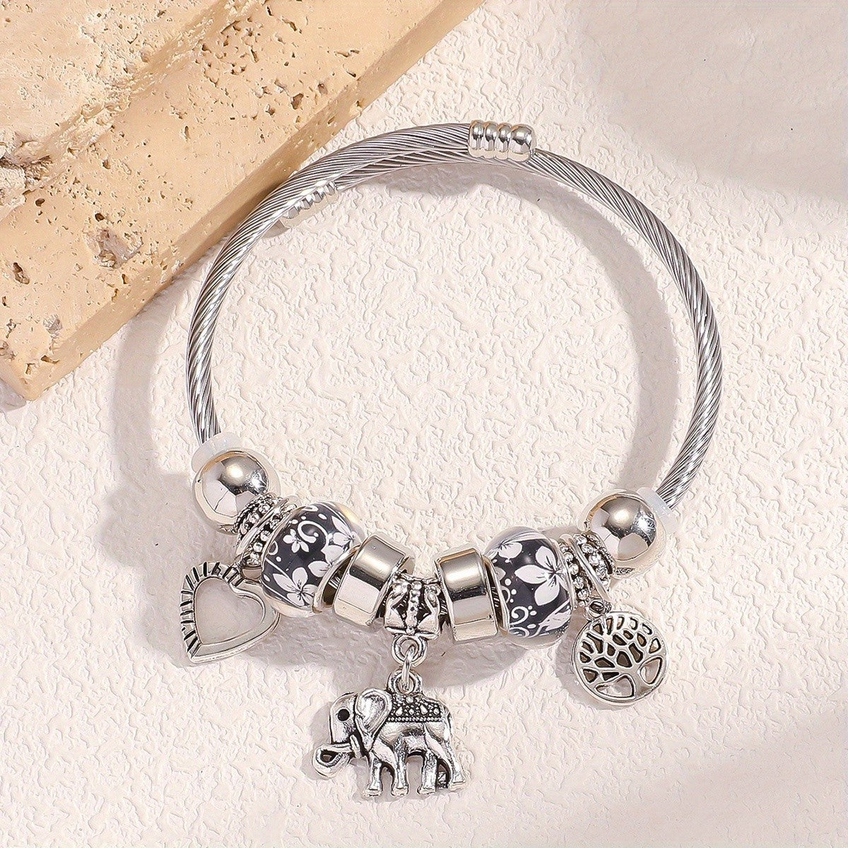 Dainty Elephant Charm Bracelet