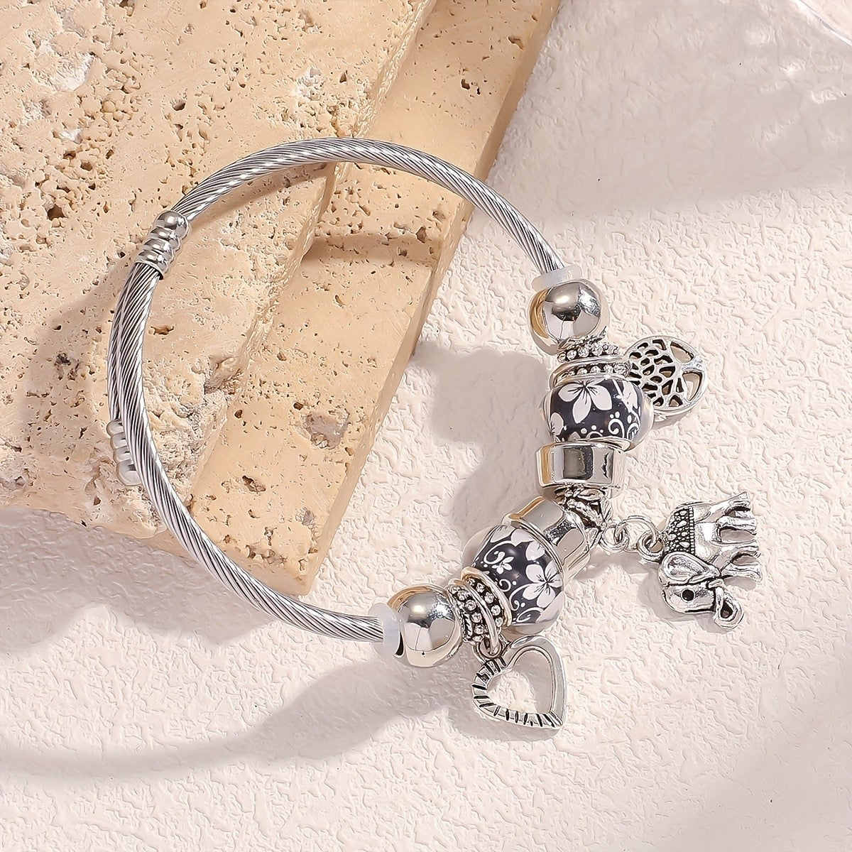 Dainty Elephant Charm Bracelet