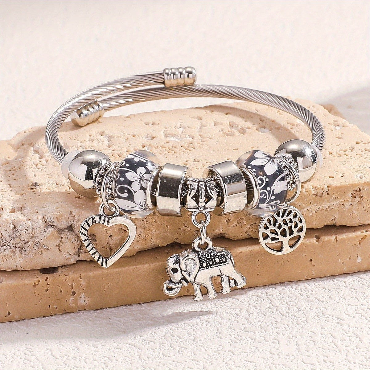 Dainty Elephant Charm Bracelet