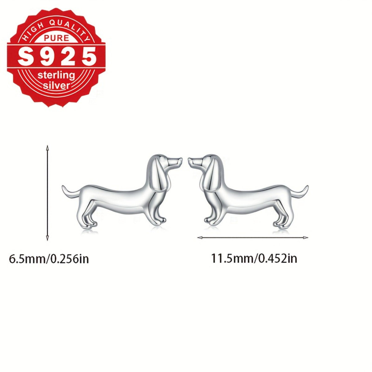 Cute Dachshund Stud Earrings