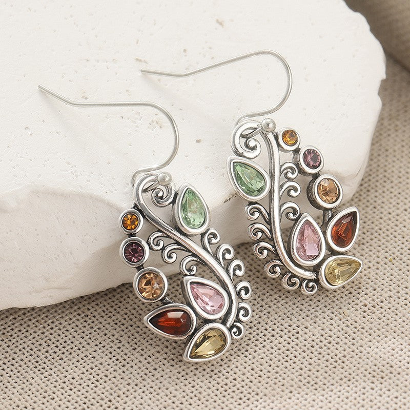 Elegant Multi-Color Leaf Earrings