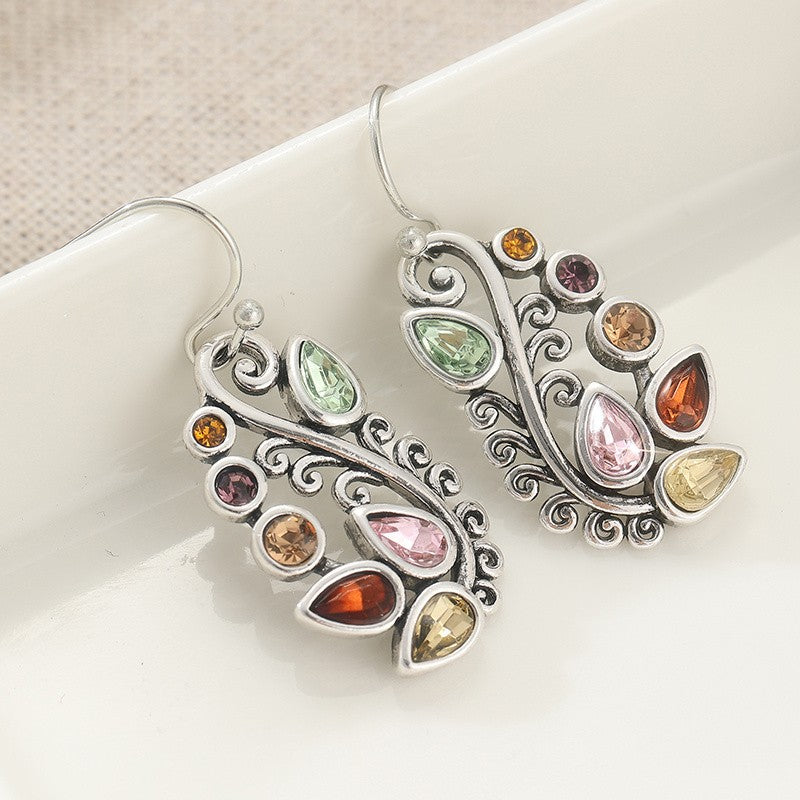Elegant Multi-Color Leaf Earrings