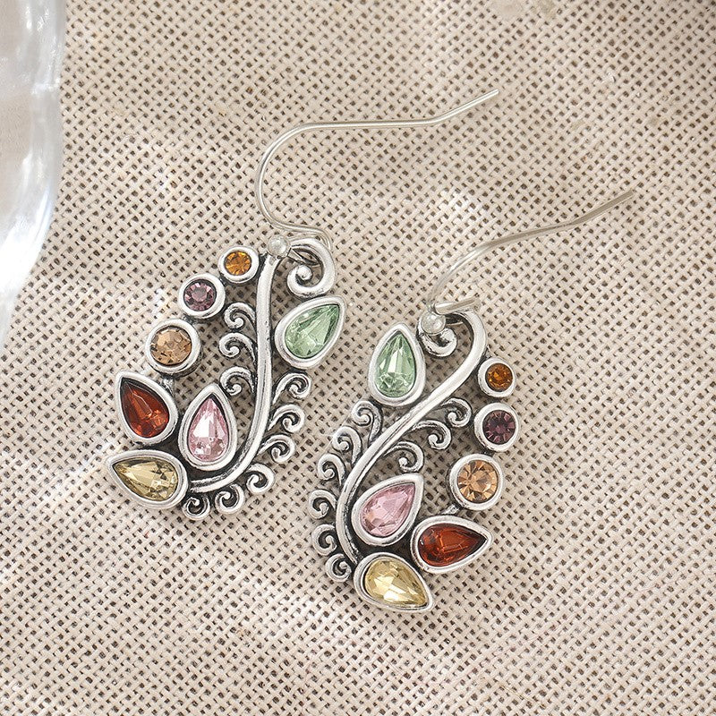 Elegant Multi-Color Leaf Earrings