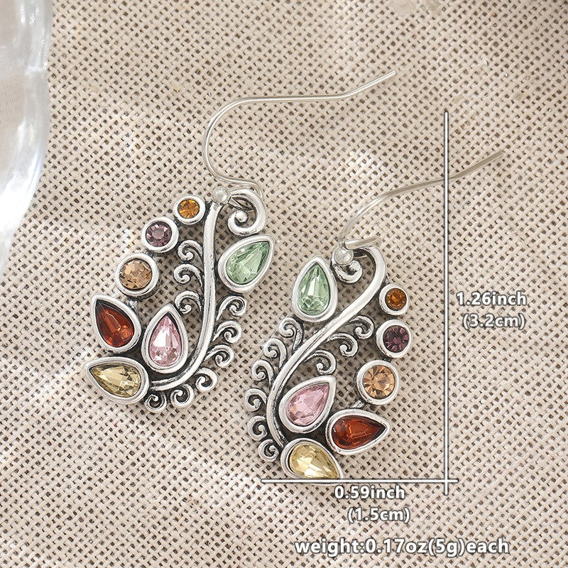 Elegant Multi-Color Leaf Earrings