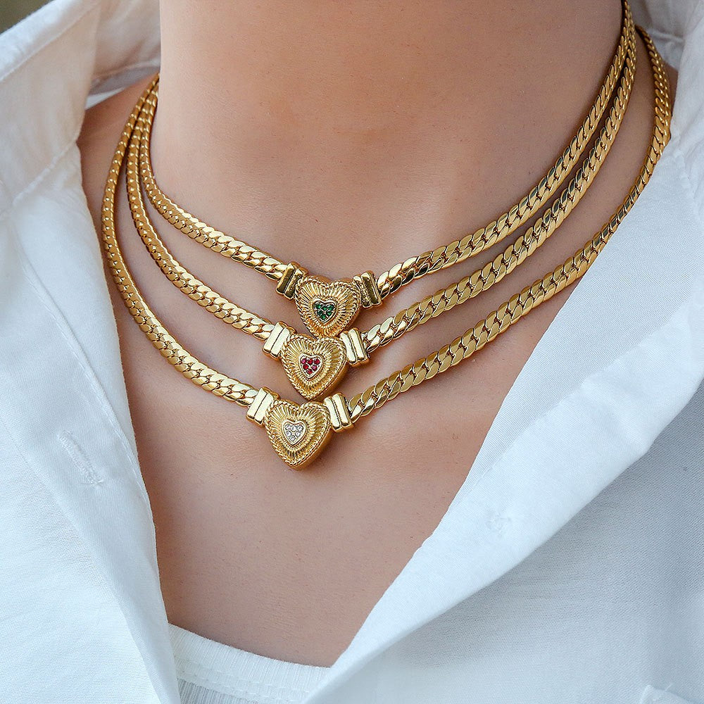 Dainty Heart Zircon Necklace