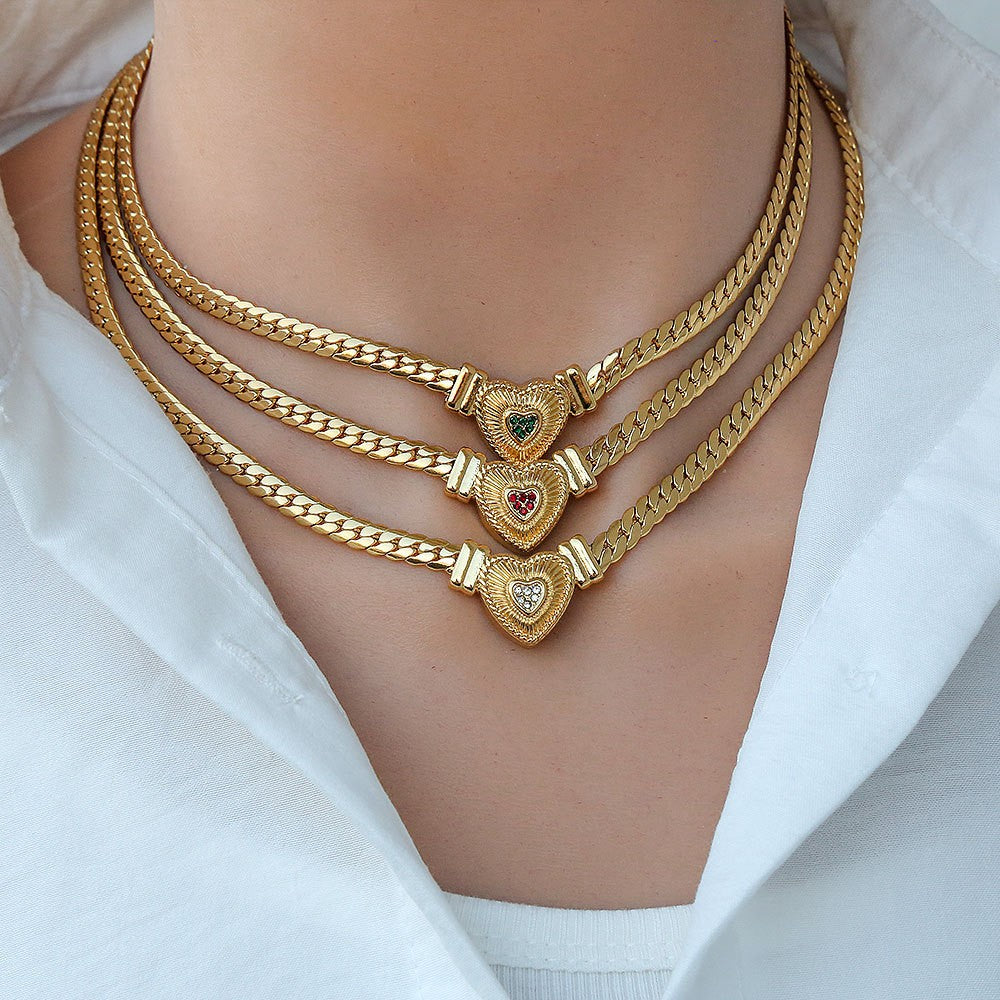 Dainty Heart Zircon Necklace