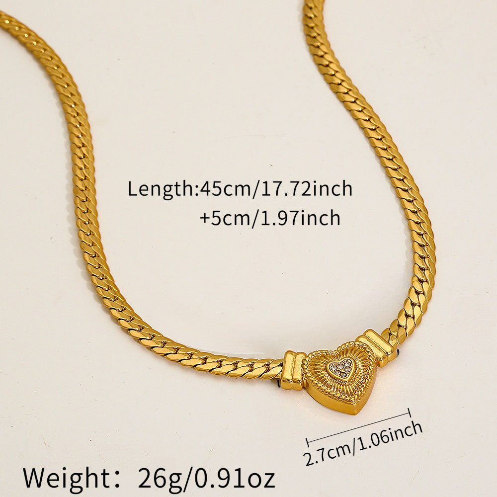 Dainty Heart Zircon Necklace