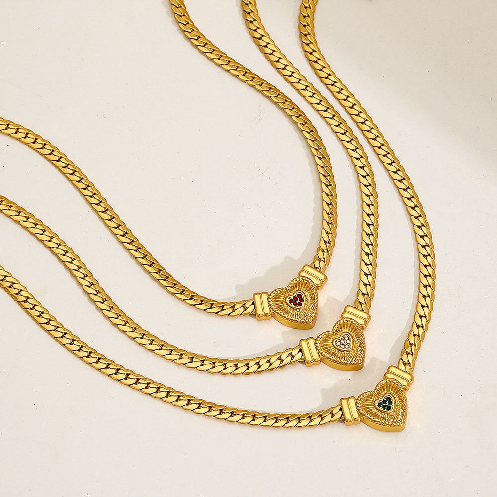 Dainty Heart Zircon Necklace
