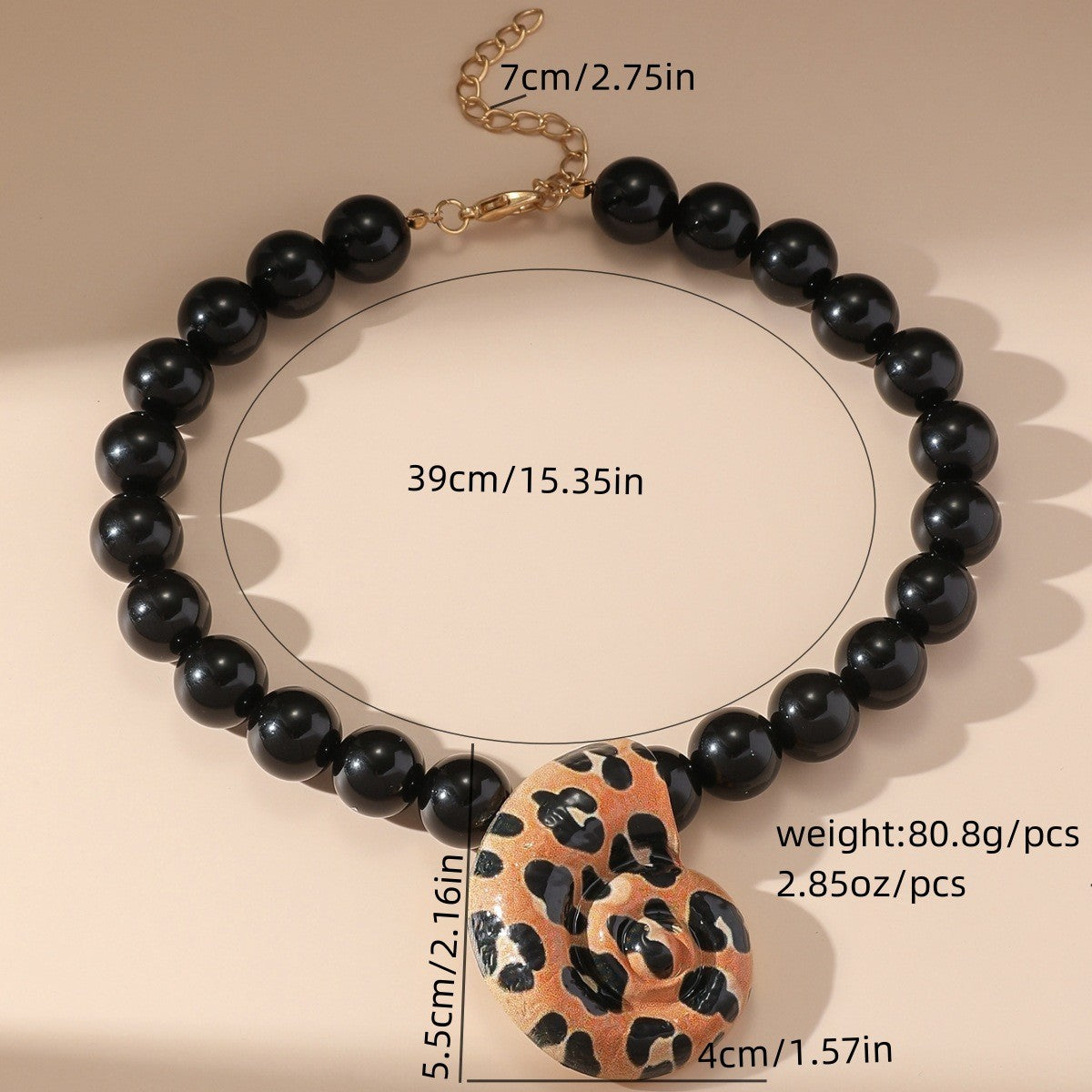Boho Leopard Starfish Beaded Necklace