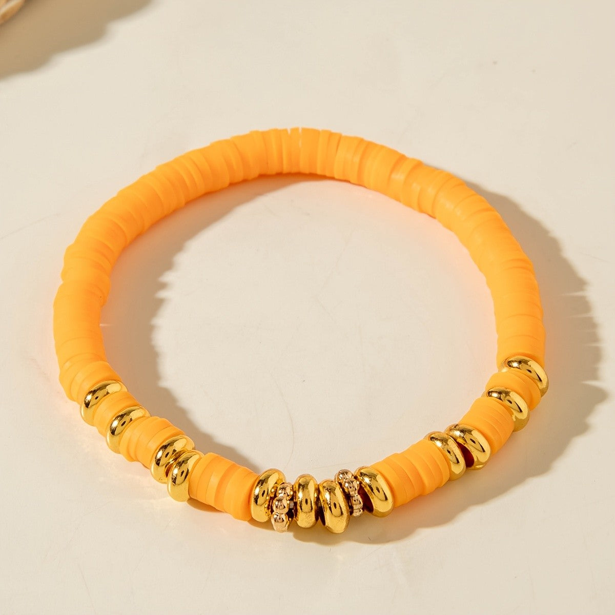 7pc Boho Colorful Clay Bead Bracelet Set