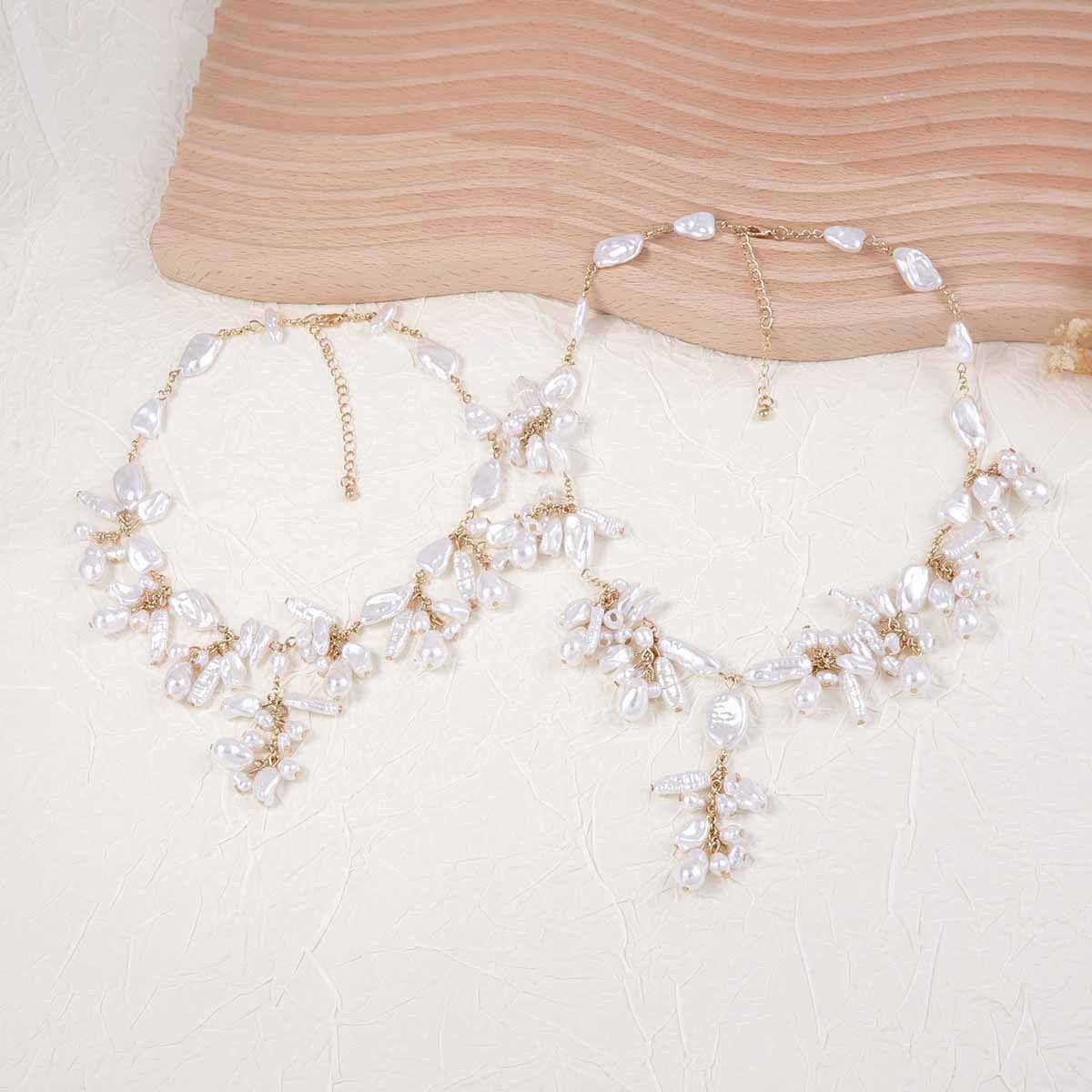 Elegant Cascading Faux Pearl Y-Necklace