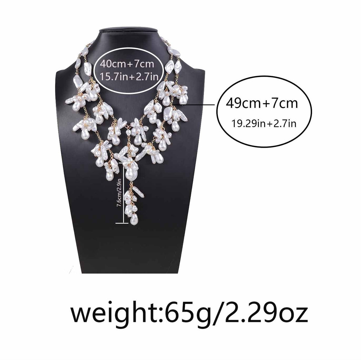 Elegant Cascading Faux Pearl Y-Necklace