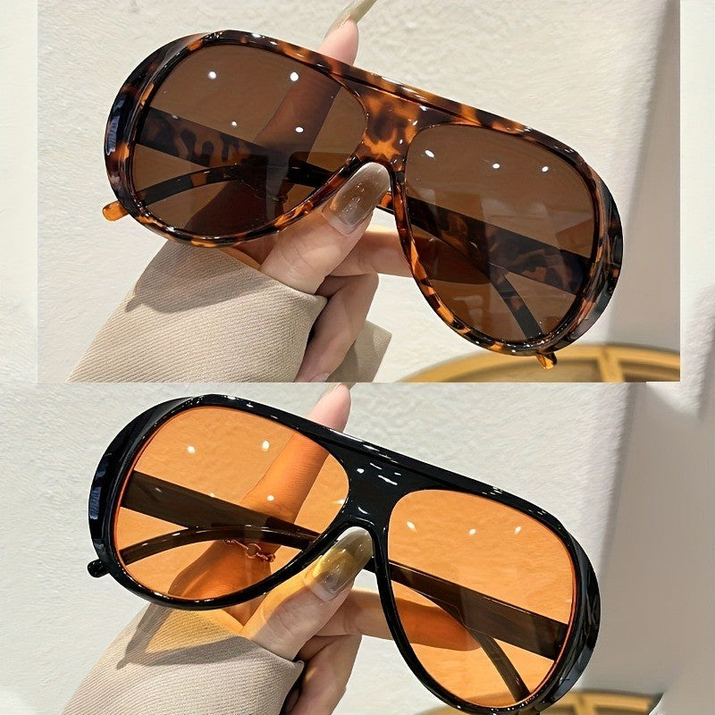 2pc Classy Oversized Aviator Sunglasses