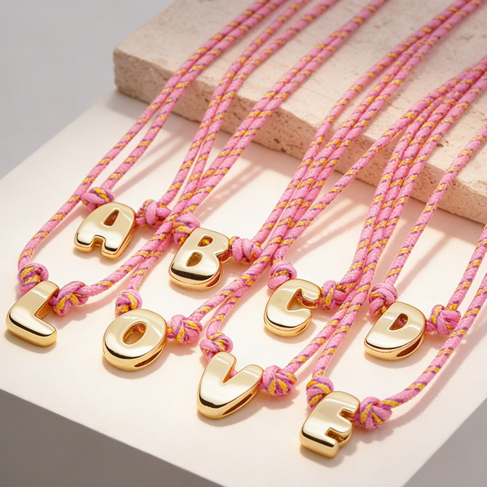 18k Dainty Letter Initial Necklace