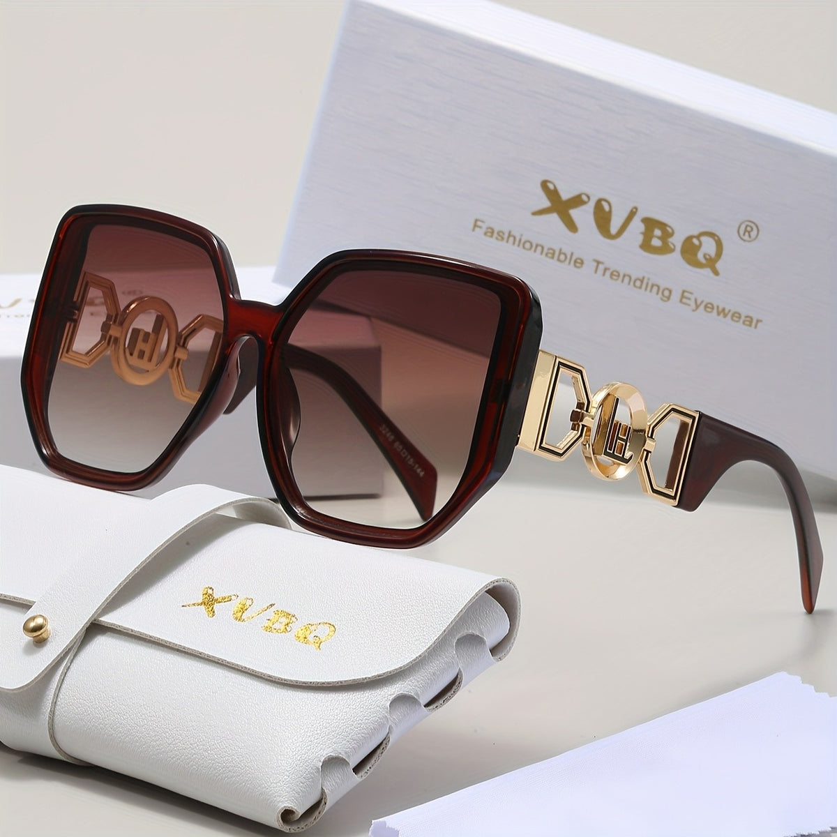 Classy Geometric Link Square Sunglasses