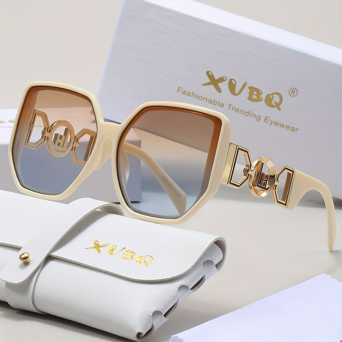 Classy Geometric Link Square Sunglasses