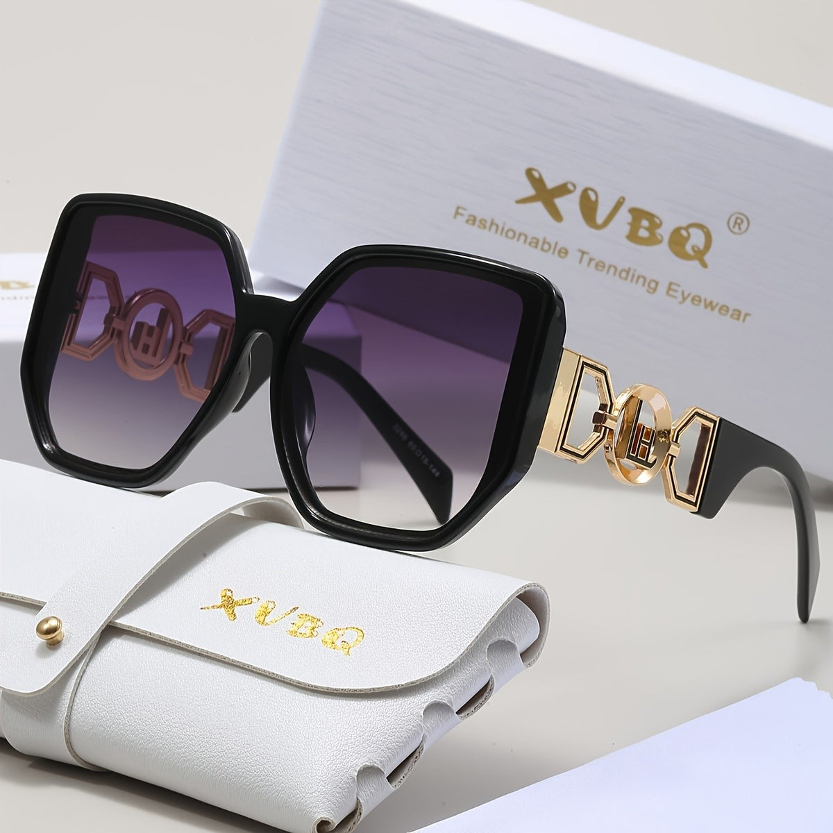 Classy Geometric Link Square Sunglasses