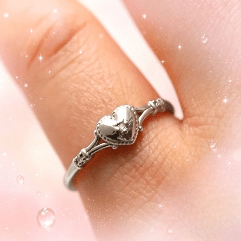 Romantic Heart Star Ring