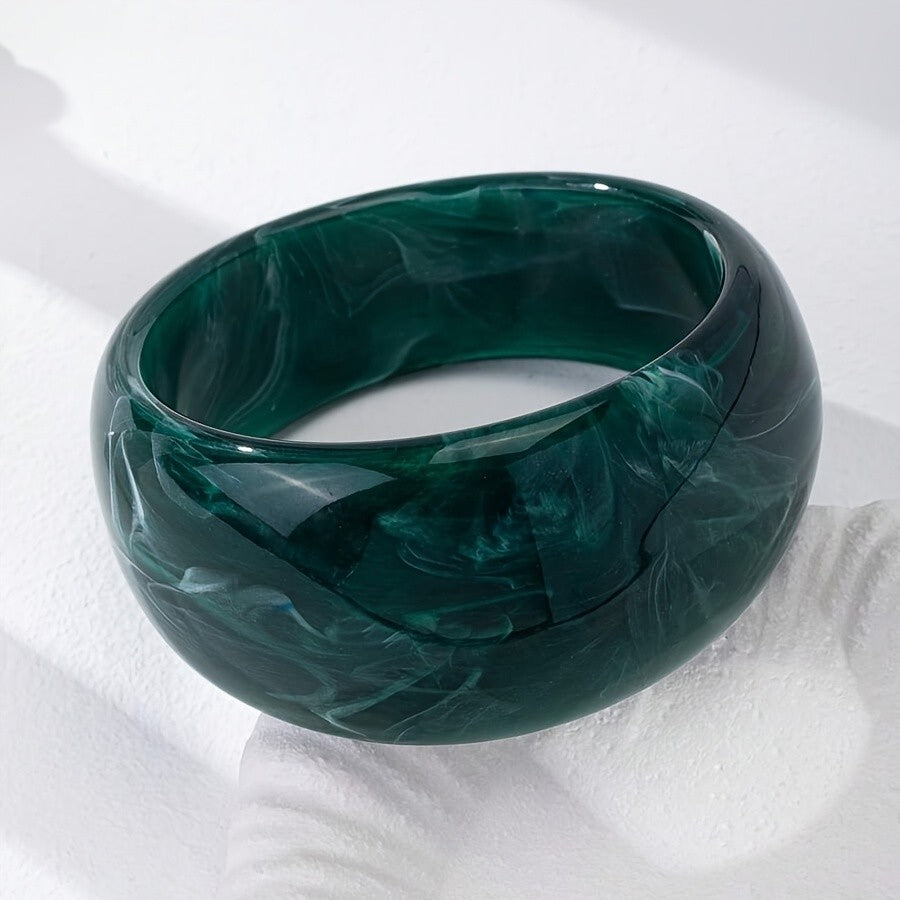 3pc Vintage Marbled Resin Bangle Set