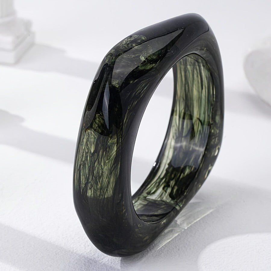 3pc Vintage Marbled Resin Bangle Set