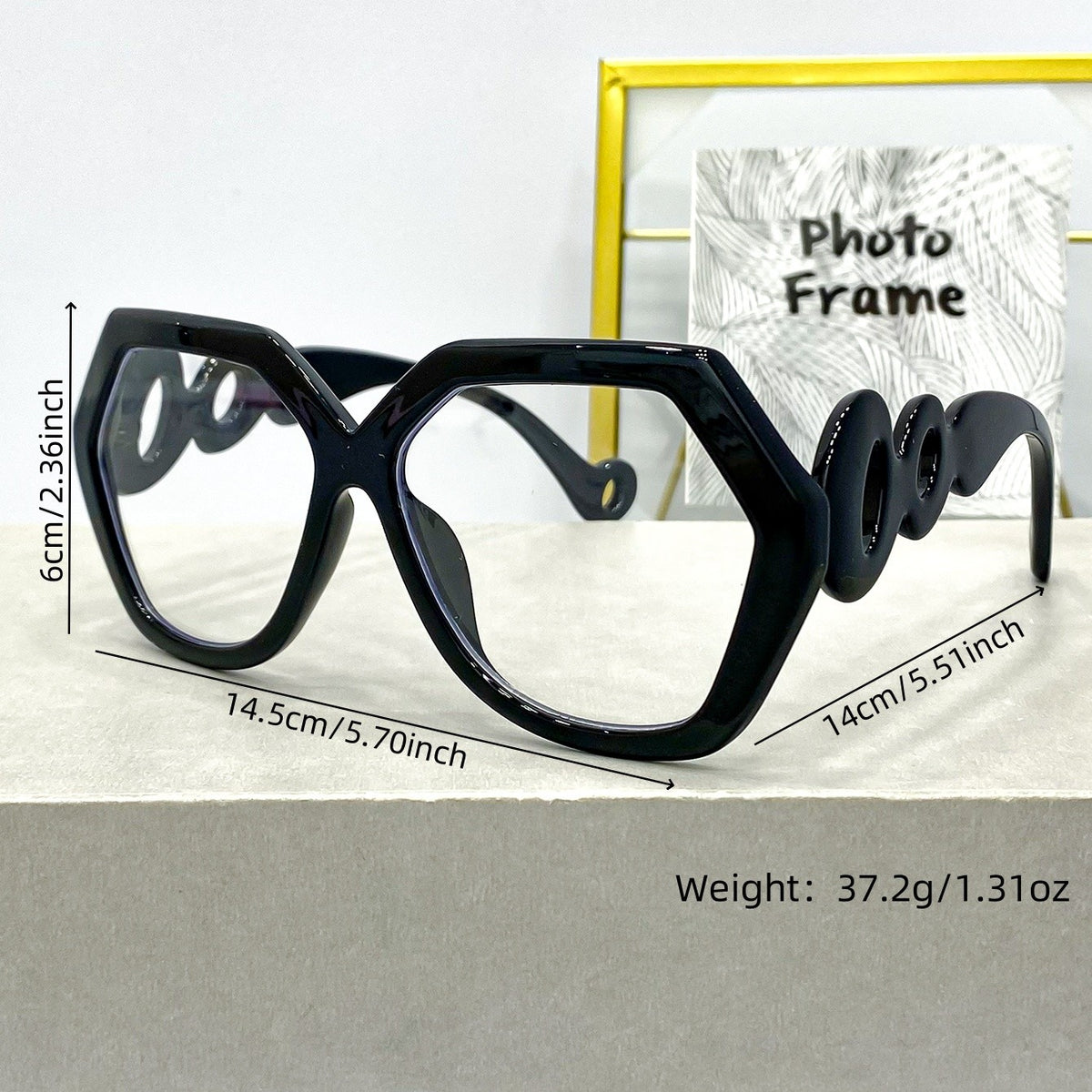 Chic Geometric Blue Reading Glasses