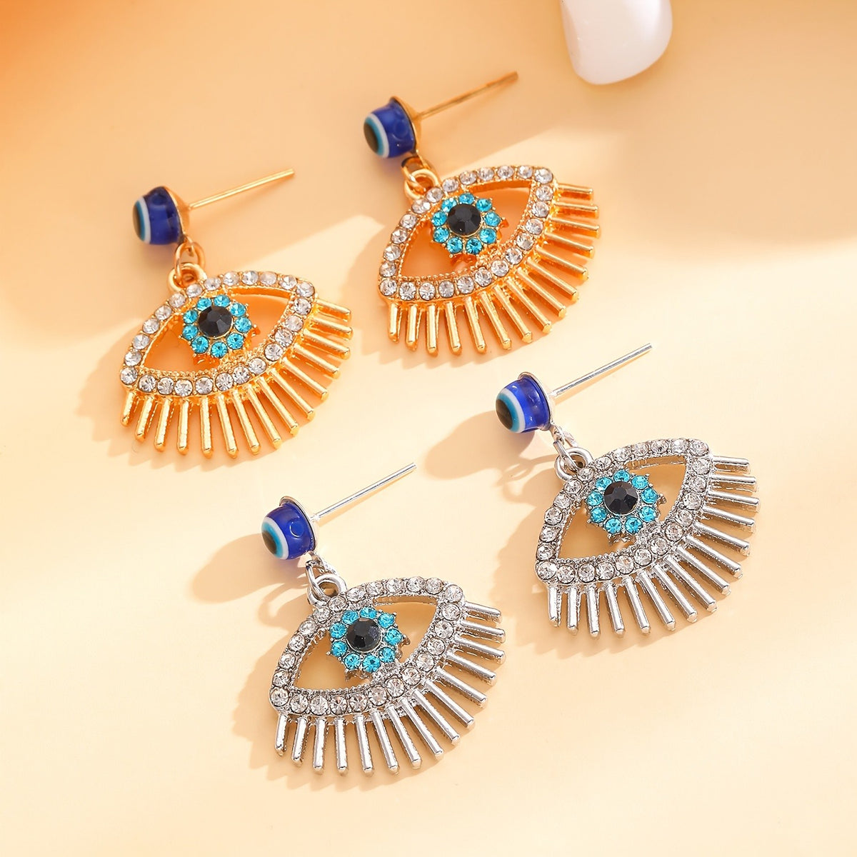 Classy Evil Eye Zircon Earrings