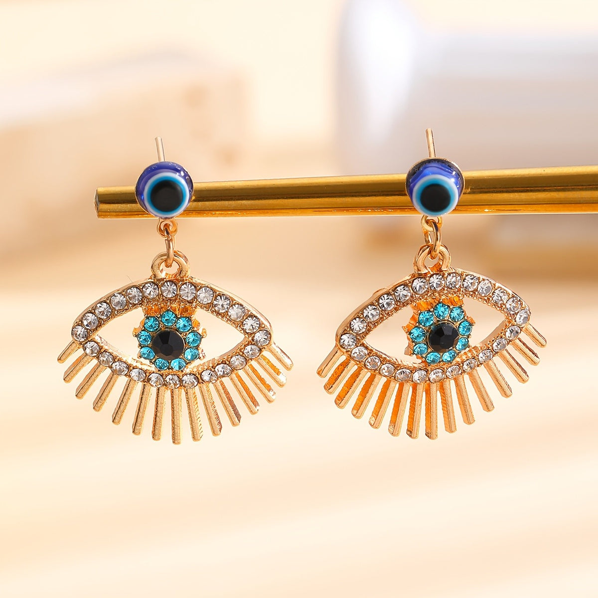 Classy Evil Eye Zircon Earrings
