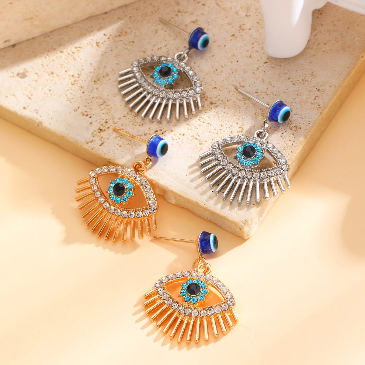Classy Evil Eye Zircon Earrings