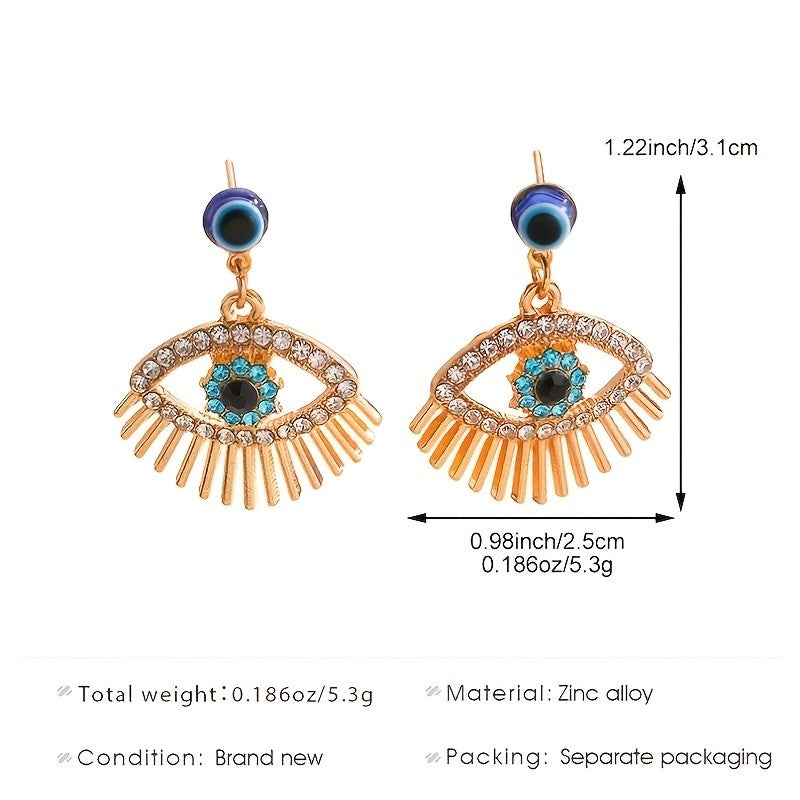 Classy Evil Eye Zircon Earrings