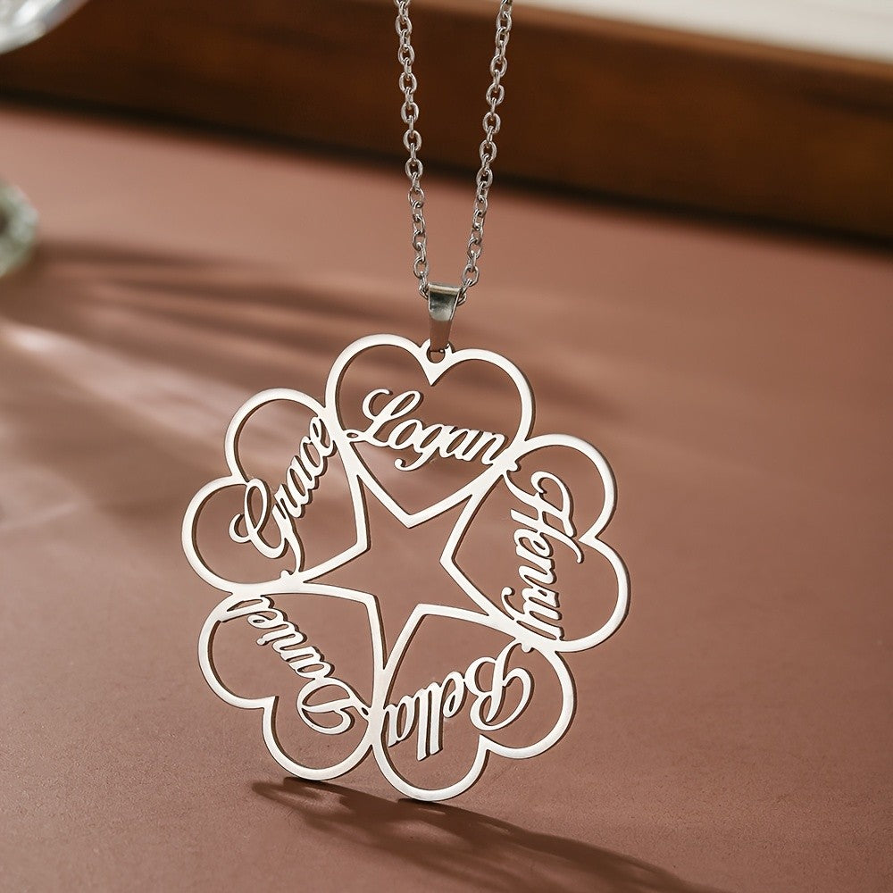 18k Elegant Custom Name Heart Necklace