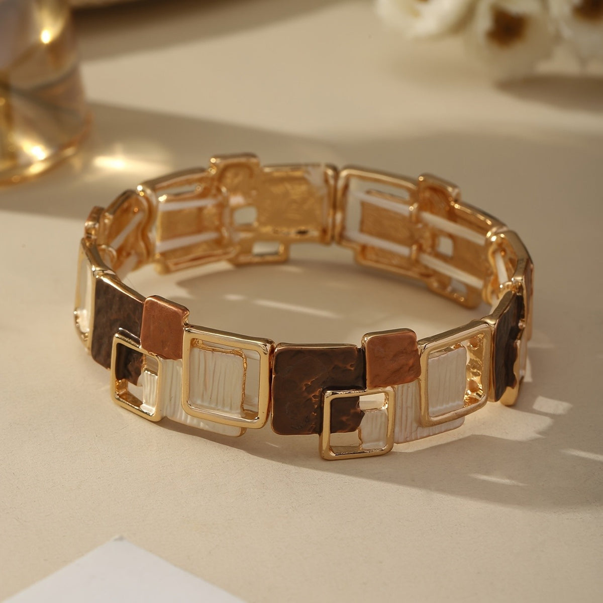 Vintage Geometric Square Bracelet