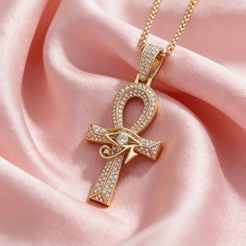 Boho Egyptian Ankh Cross Necklace