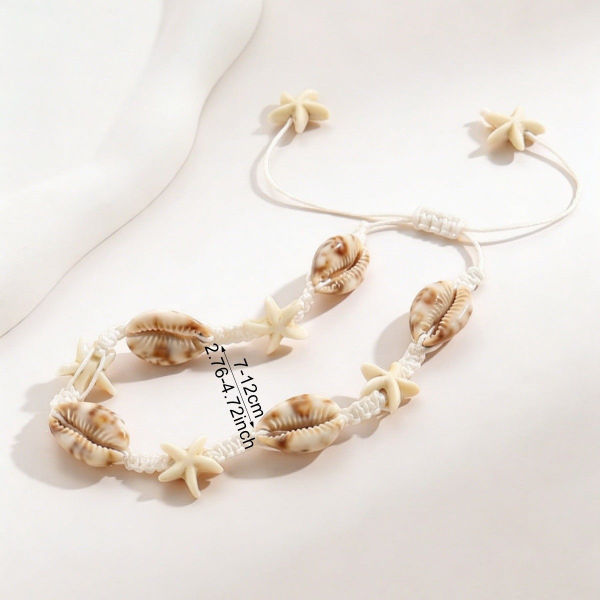 Boho Woven Shell Starfish Anklet