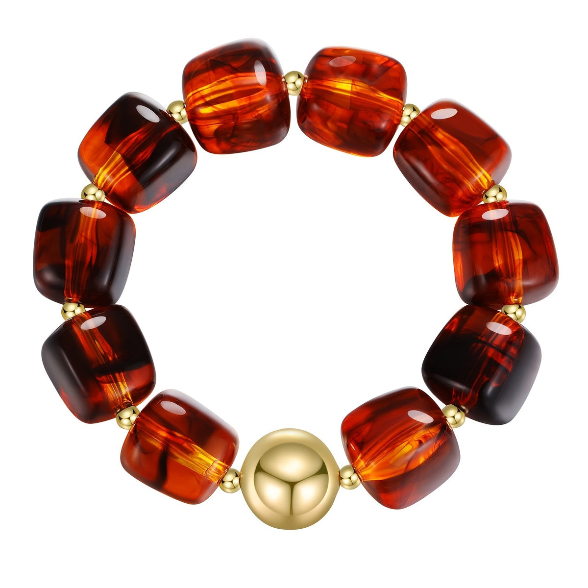 Boho Marbled Teal Resin Bracelet