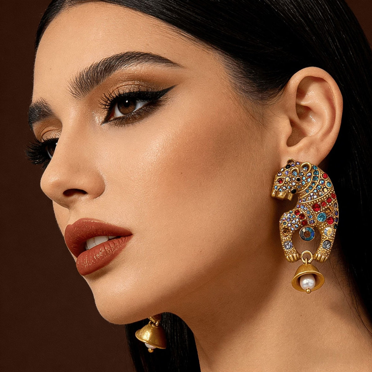 Boho Multicolor Cheetah Earrings