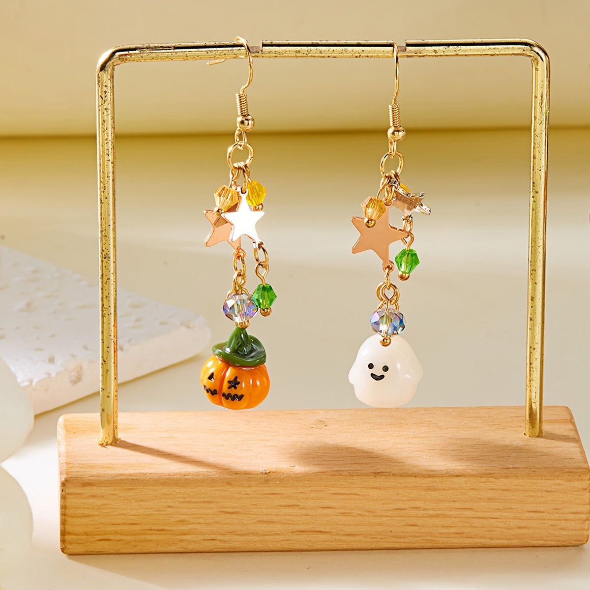 Cute Halloween Pumpkin Ghost Earrings