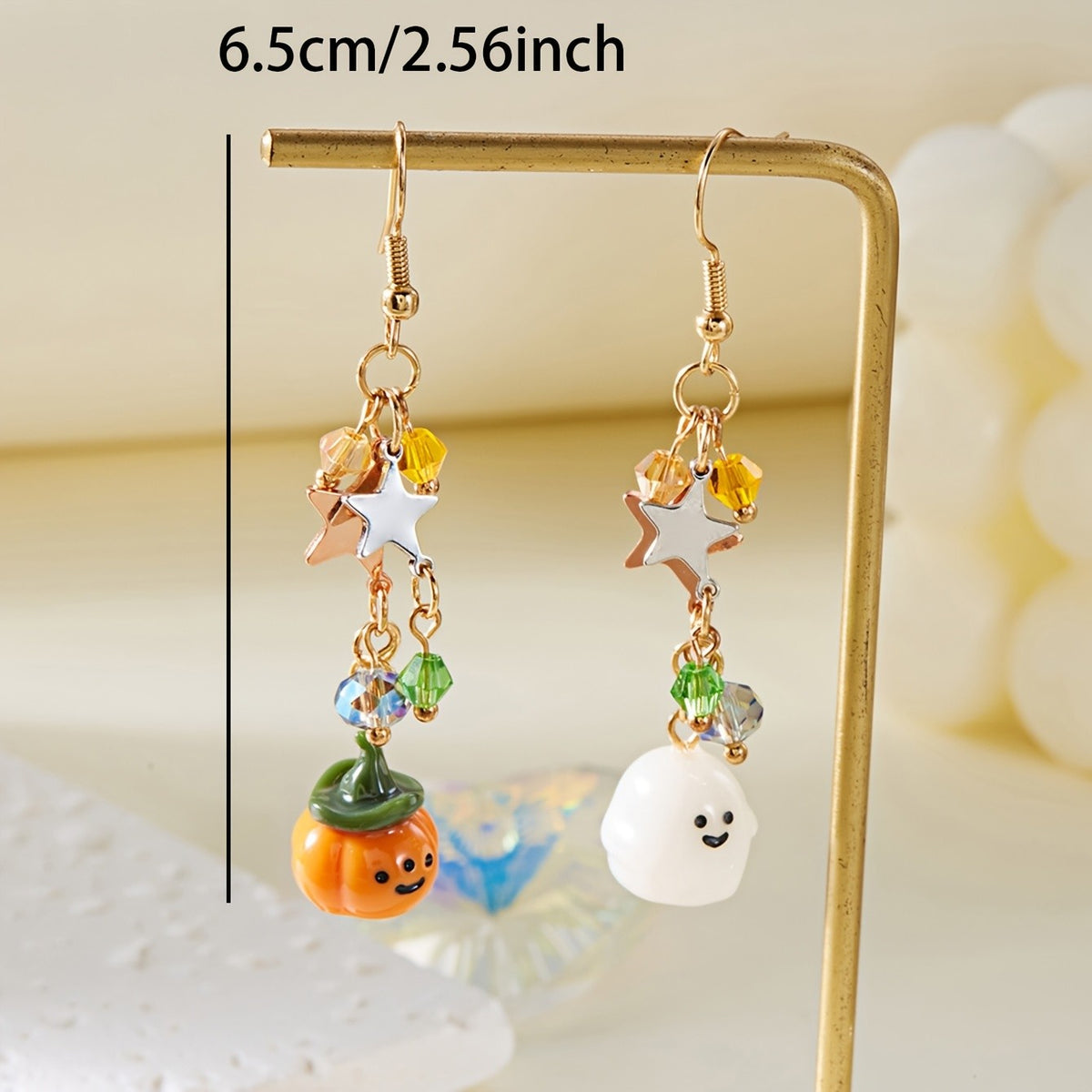 Cute Halloween Pumpkin Ghost Earrings