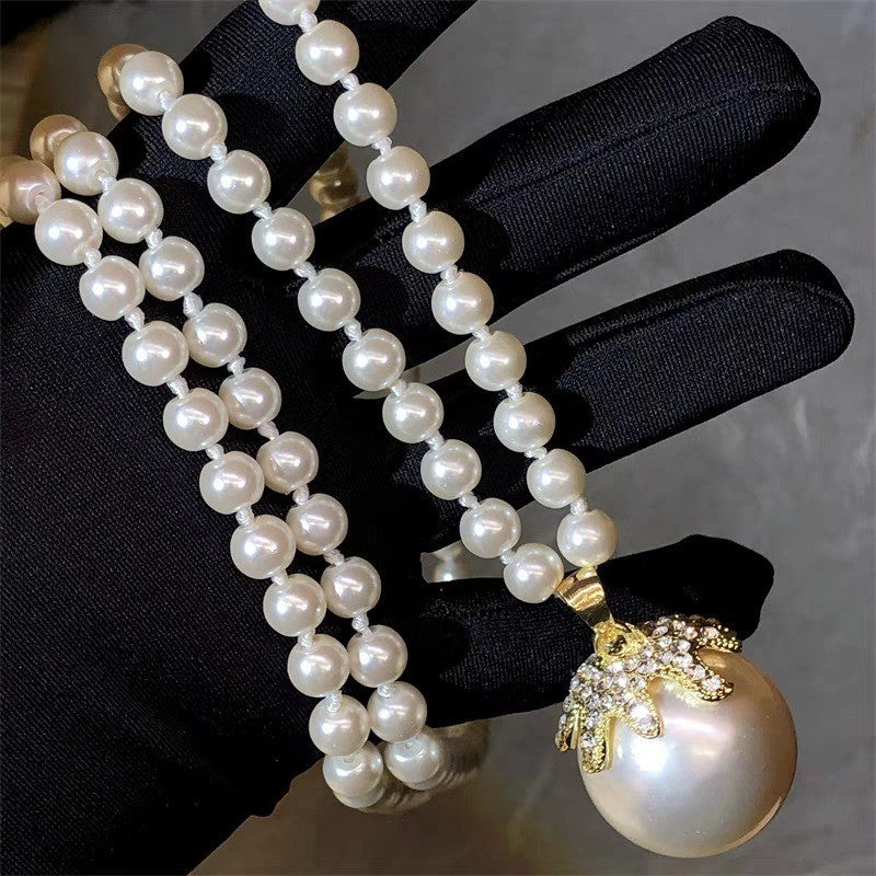 Elegant Layered Faux Pearl Necklace