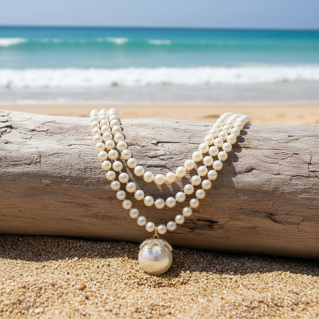 Elegant Layered Faux Pearl Necklace