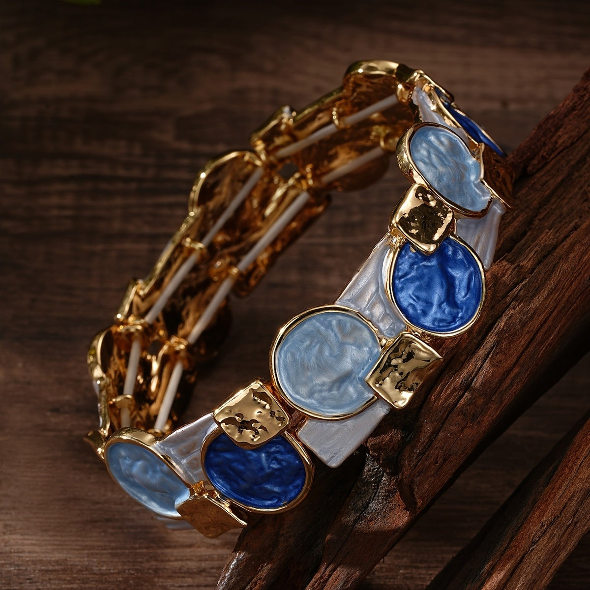 Boho Geometric Enamel Bracelet
