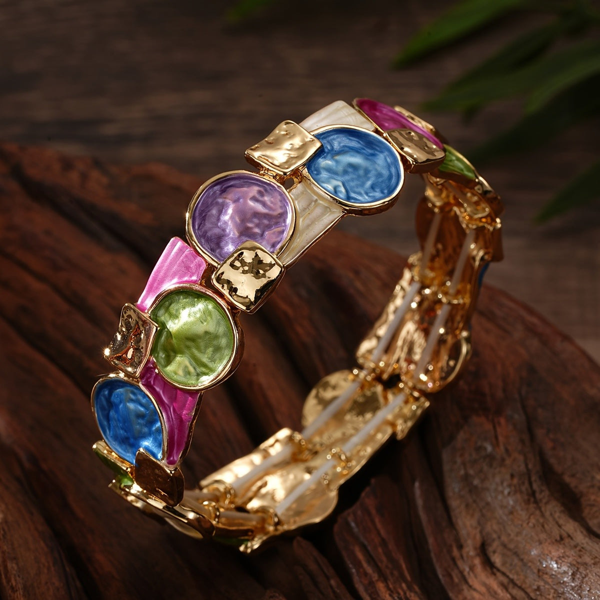 Boho Geometric Enamel Bracelet