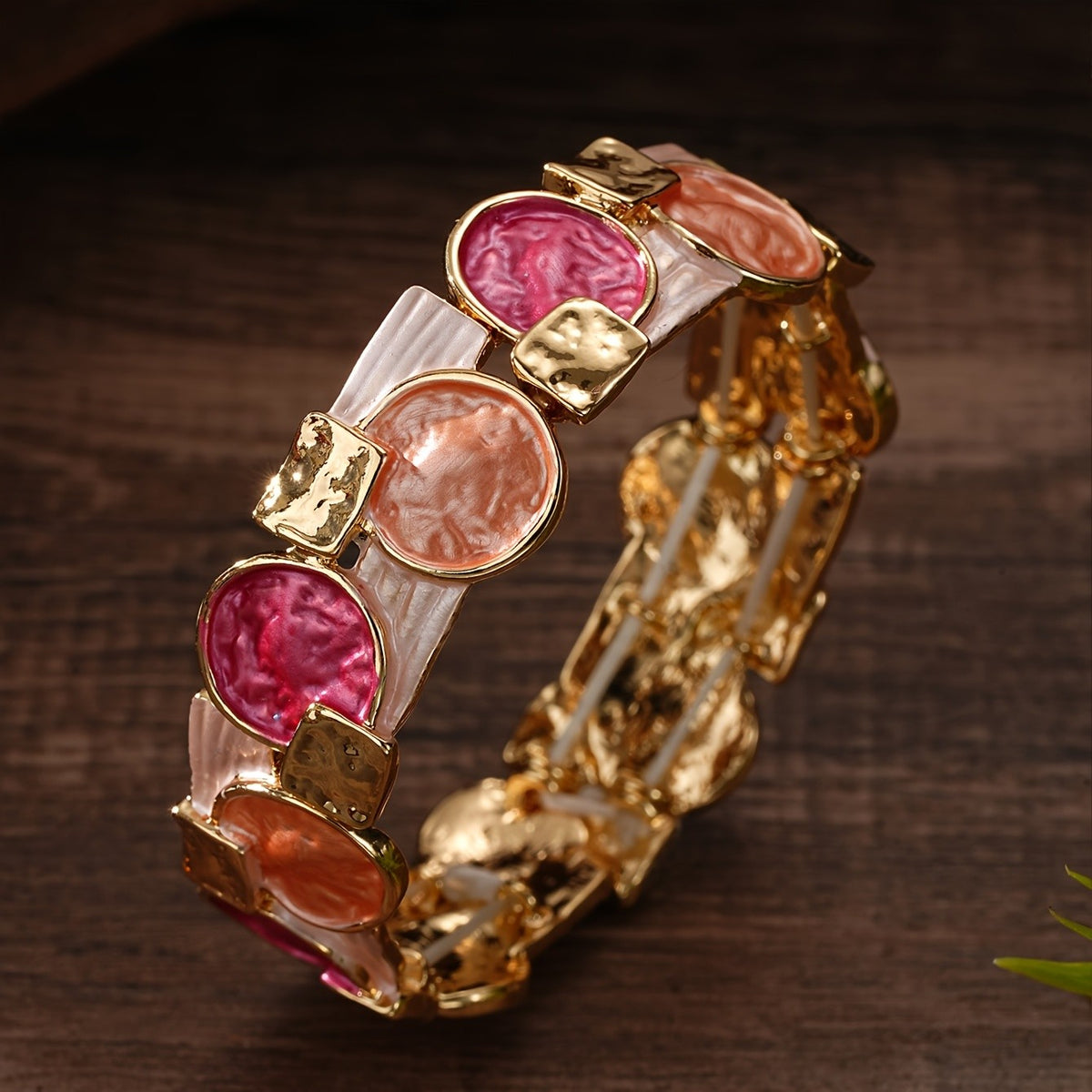 Boho Geometric Enamel Bracelet